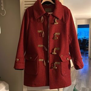 Beautiful coat. No hood.